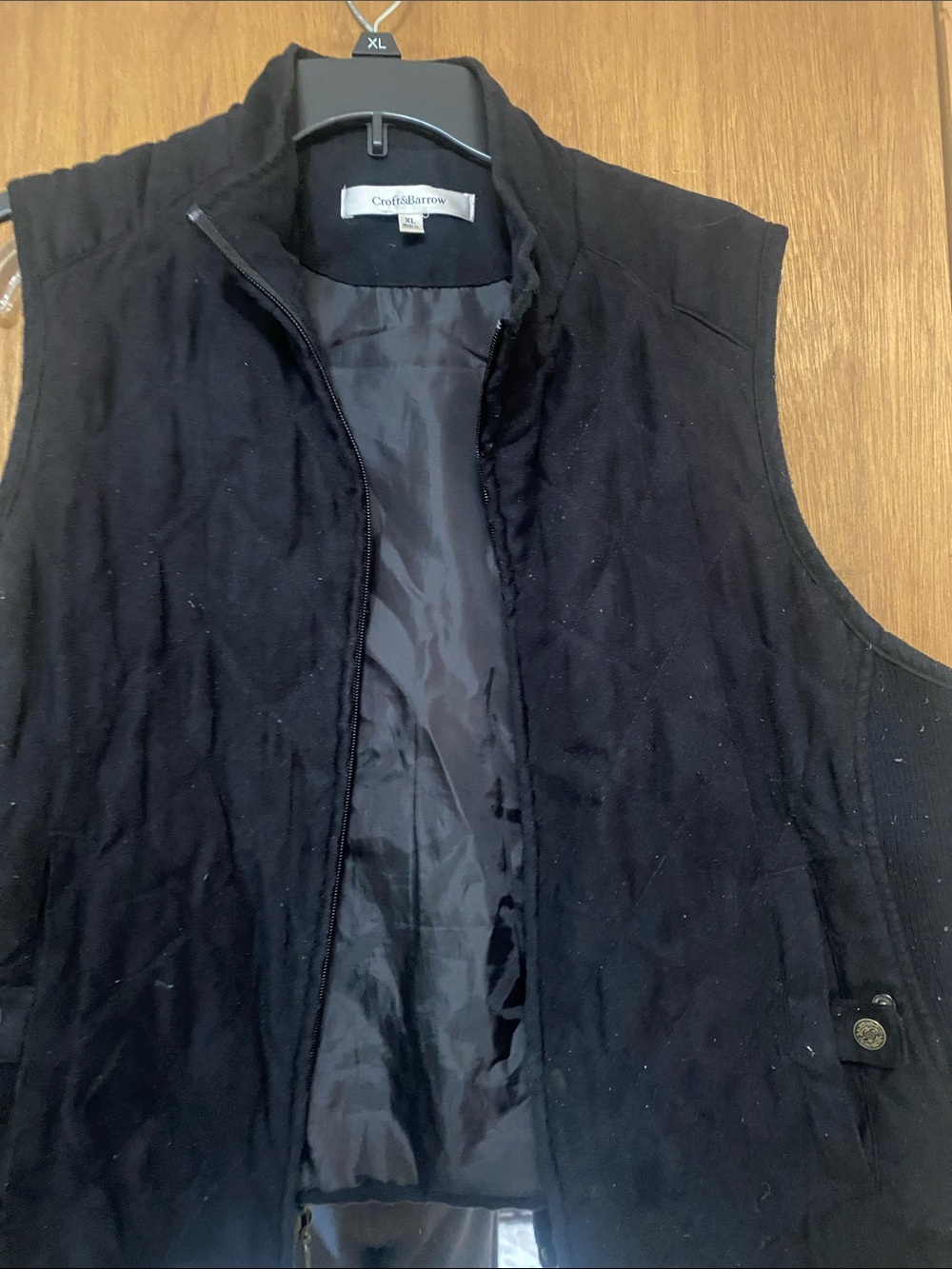 croft & barrow Black Quilted Jacket - Men's XL